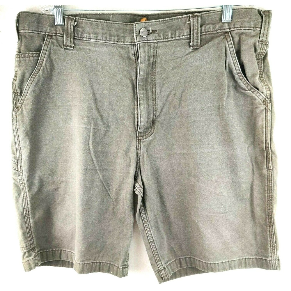Carhartt Mens‎ Relaxed Fit Cargo Hiking Work Casual Shorts Brown Size 38